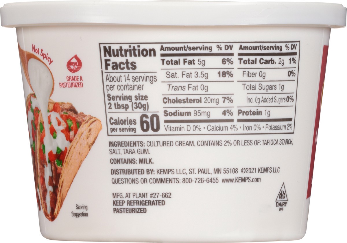 slide 8 of 9, Kemps Mexican Style Sour Cream,