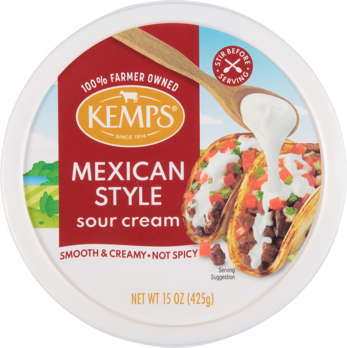 slide 9 of 9, Kemps Mexican Style Sour Cream,
