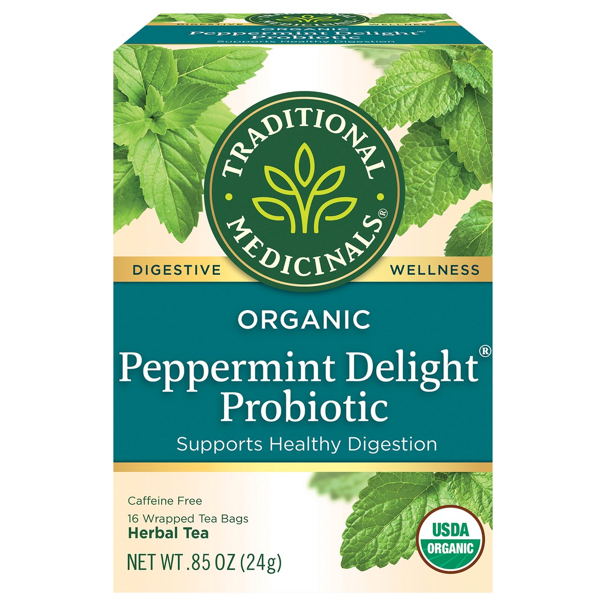 slide 1 of 6, Traditional Medicinals Peppermint Delight Probiotic - 16 ct, 16 ct