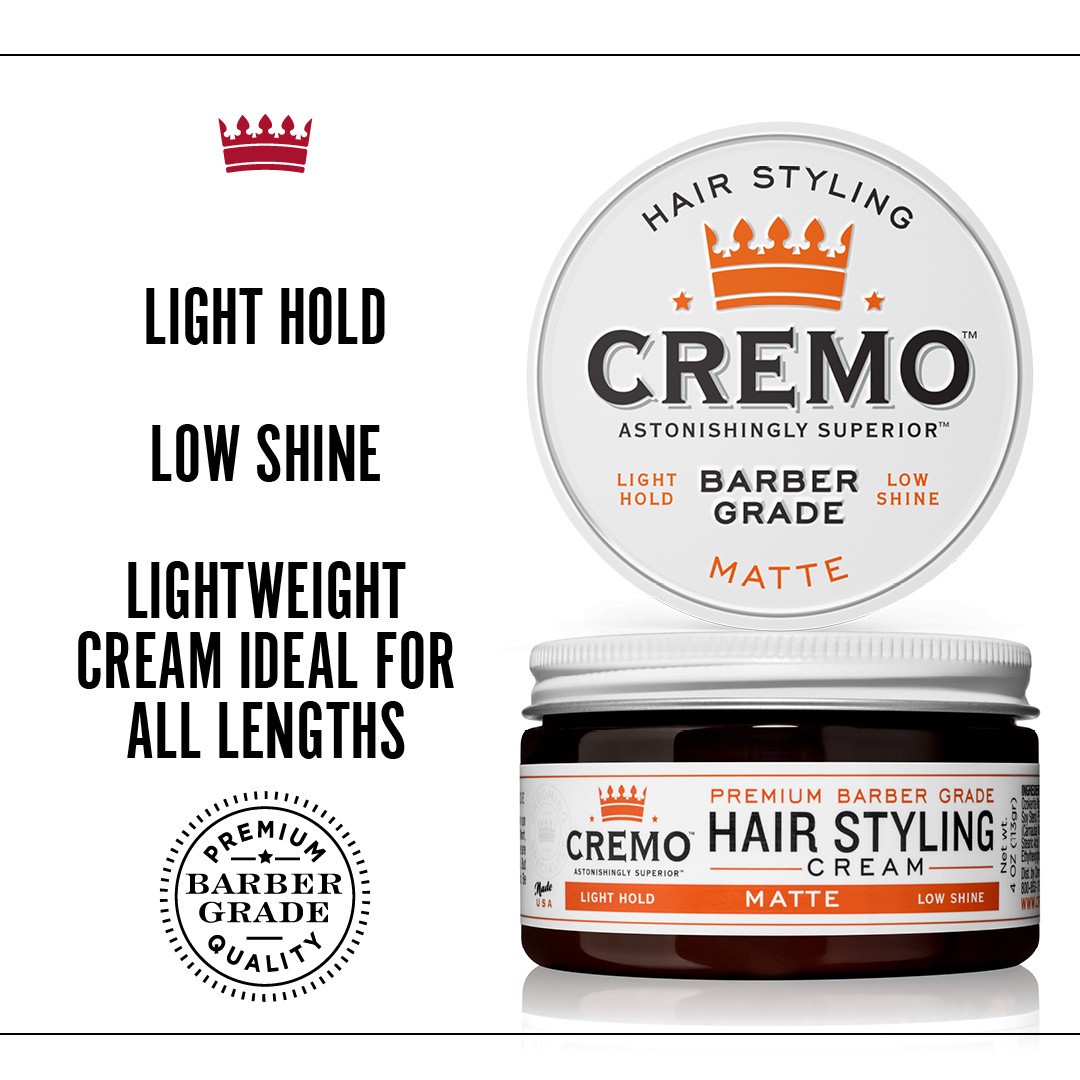 slide 6 of 9, Cremo Premium Barber Grade Hair Styling Matte Cream 4 oz, 4 oz