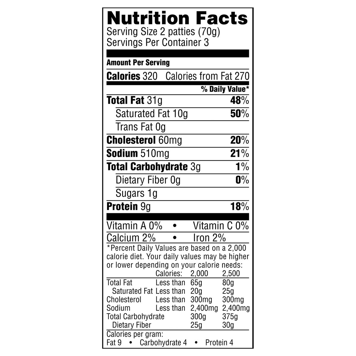 slide 10 of 11, Jimmy Dean All-Natural* Original Pork Sausage Patties, 6 Count, 212.62 g