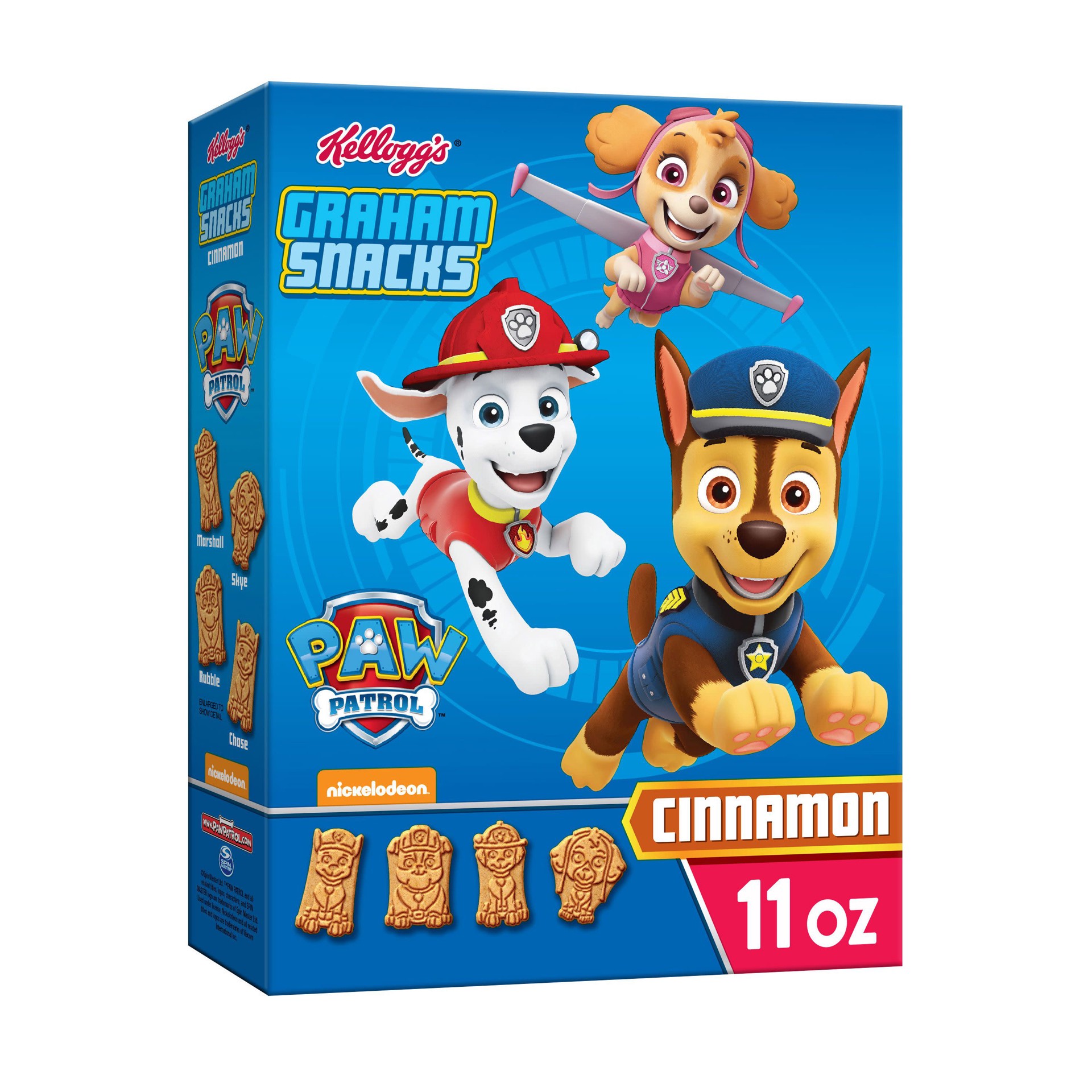 slide 1 of 4, PAW Patrol Kellogg's PAW Patrol Graham Snacks, Cinnamon, 11 oz, 11 oz