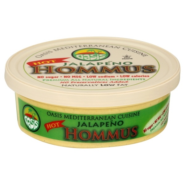 slide 1 of 1, Oasis Mediterranean Hot Jalapeno Hummus, 8 oz