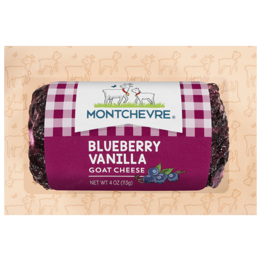 slide 1 of 1, Montchevre Blueberry Vanilla Goat Cheese Log 10.5 oz, 4 oz