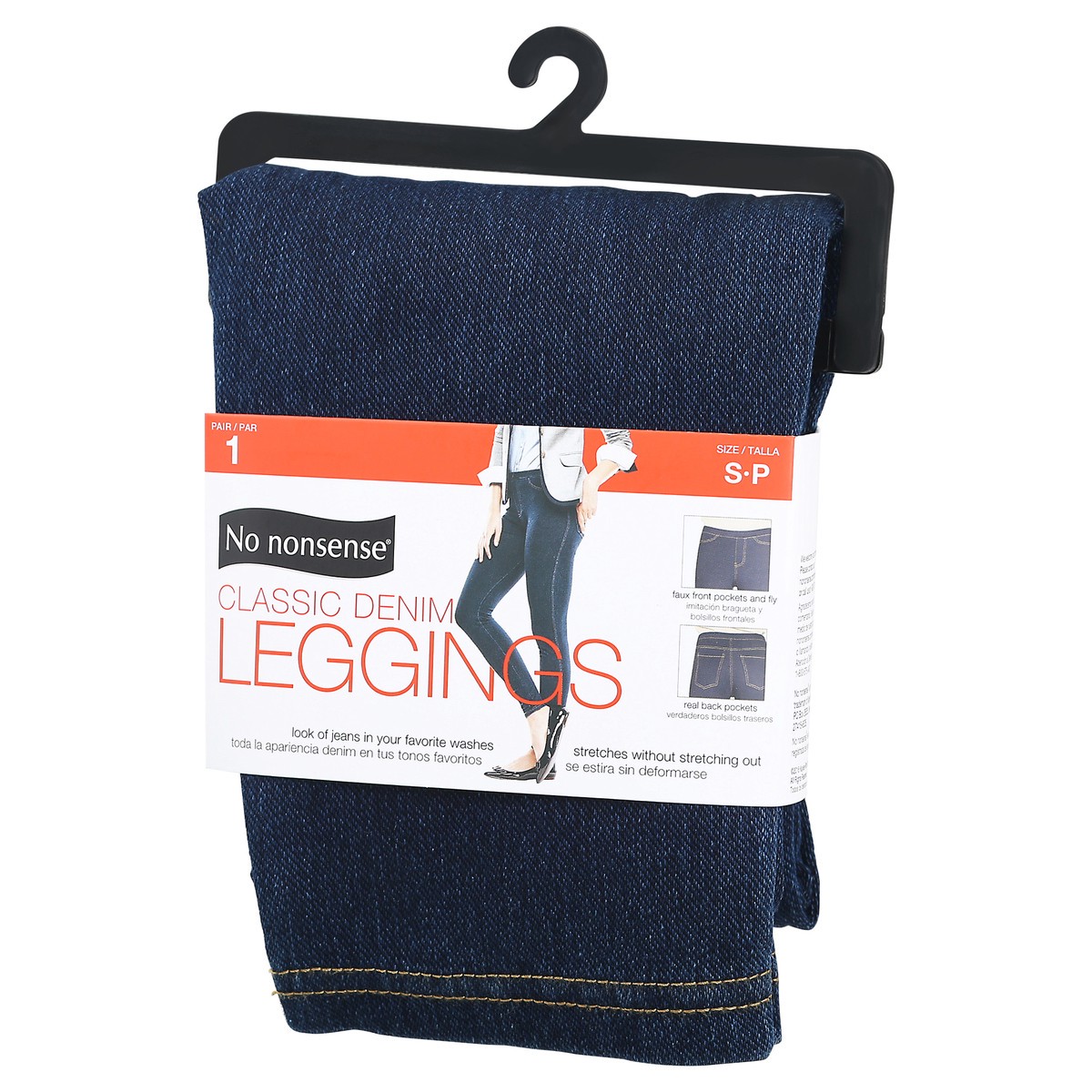 slide 3 of 9, No Nonsense Small Indigo Denim Legging, 1 ct