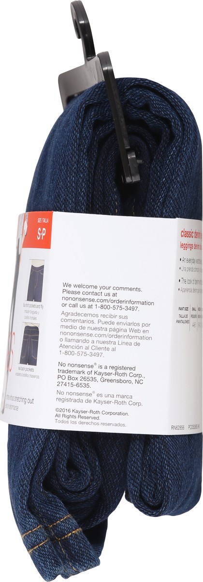 slide 8 of 9, No Nonsense Small Indigo Denim Legging, 1 ct