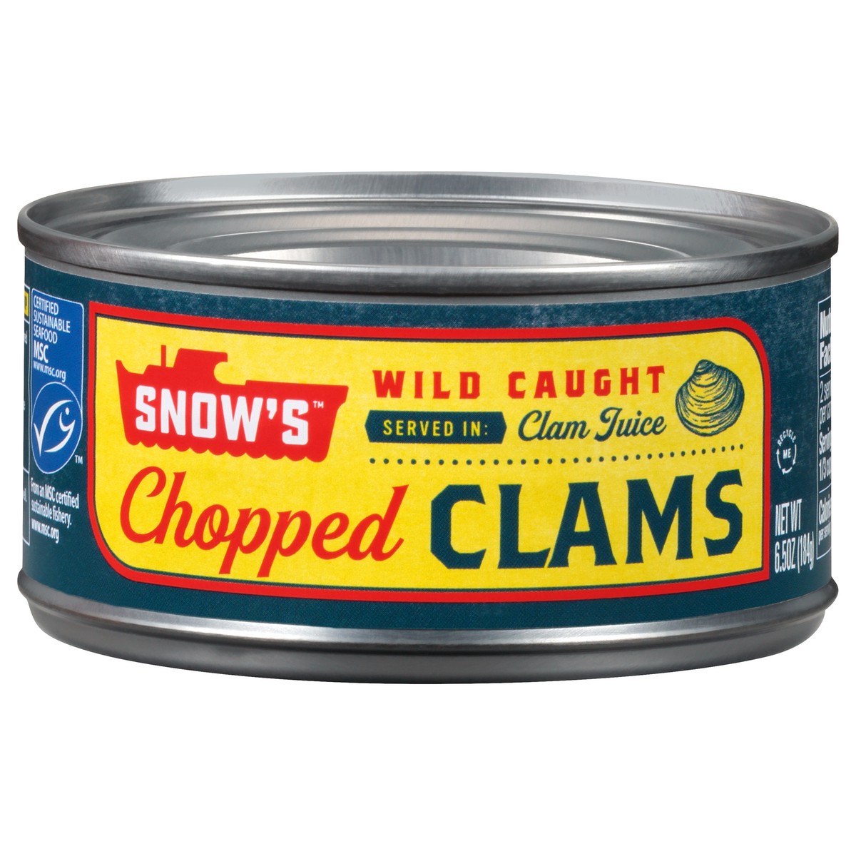 slide 4 of 14, Snow's Chopped Clams 6.5 oz. Can, 6.5 oz