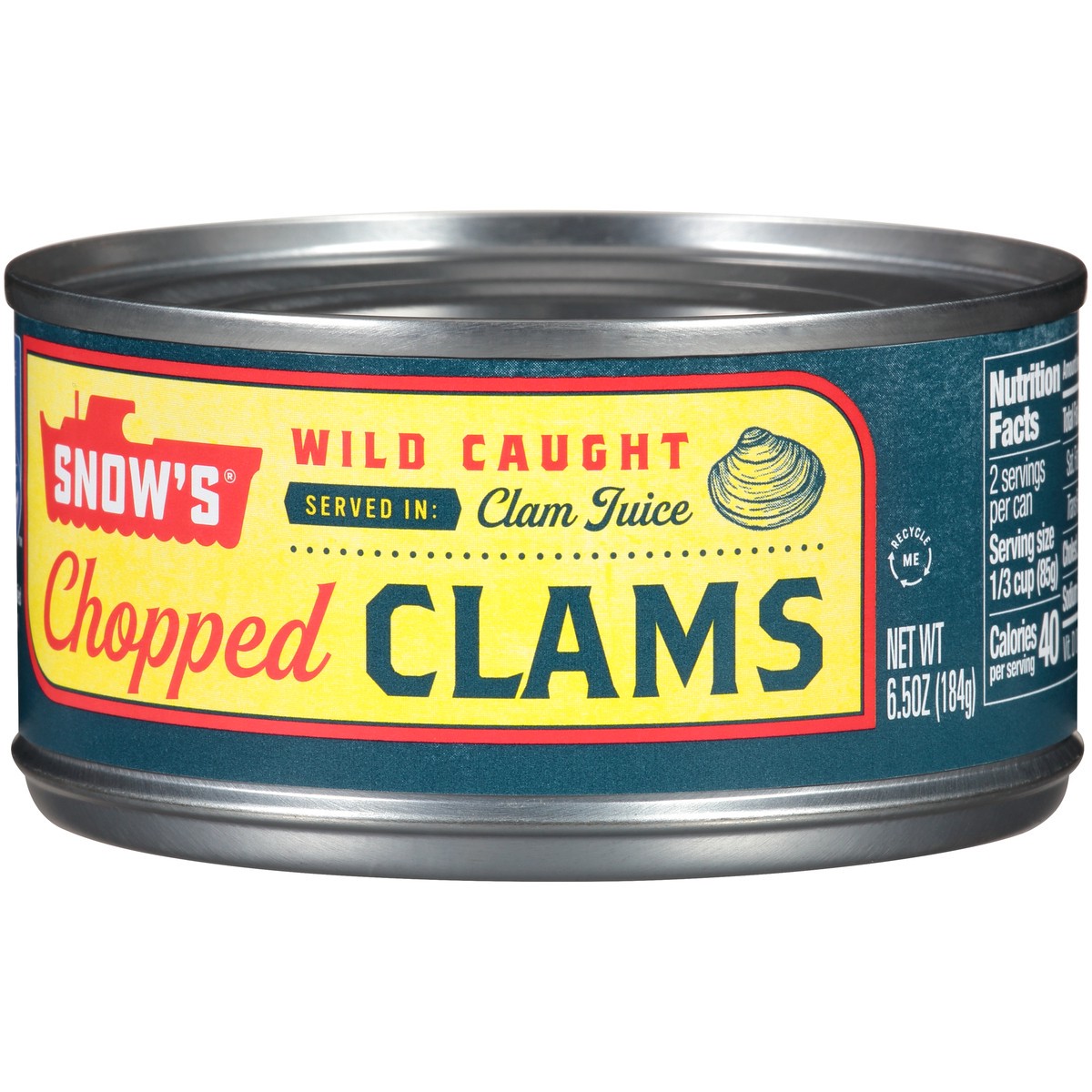 slide 5 of 14, Snow's Chopped Clams 6.5 oz. Can, 6.5 oz