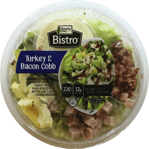 slide 3 of 4, Ready Pac Bistro Cobb Salad with Turkey & Bacon , 7.25 oz