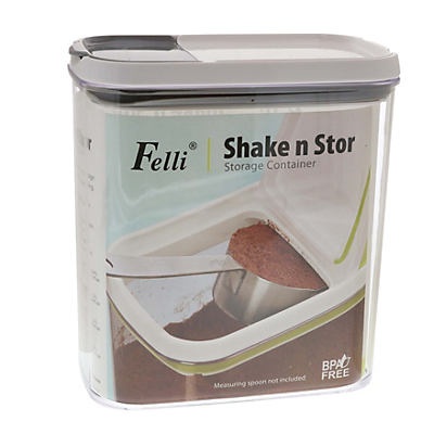 slide 1 of 1, Felli Shake nStorClear Storage Canister, 1.6 qt