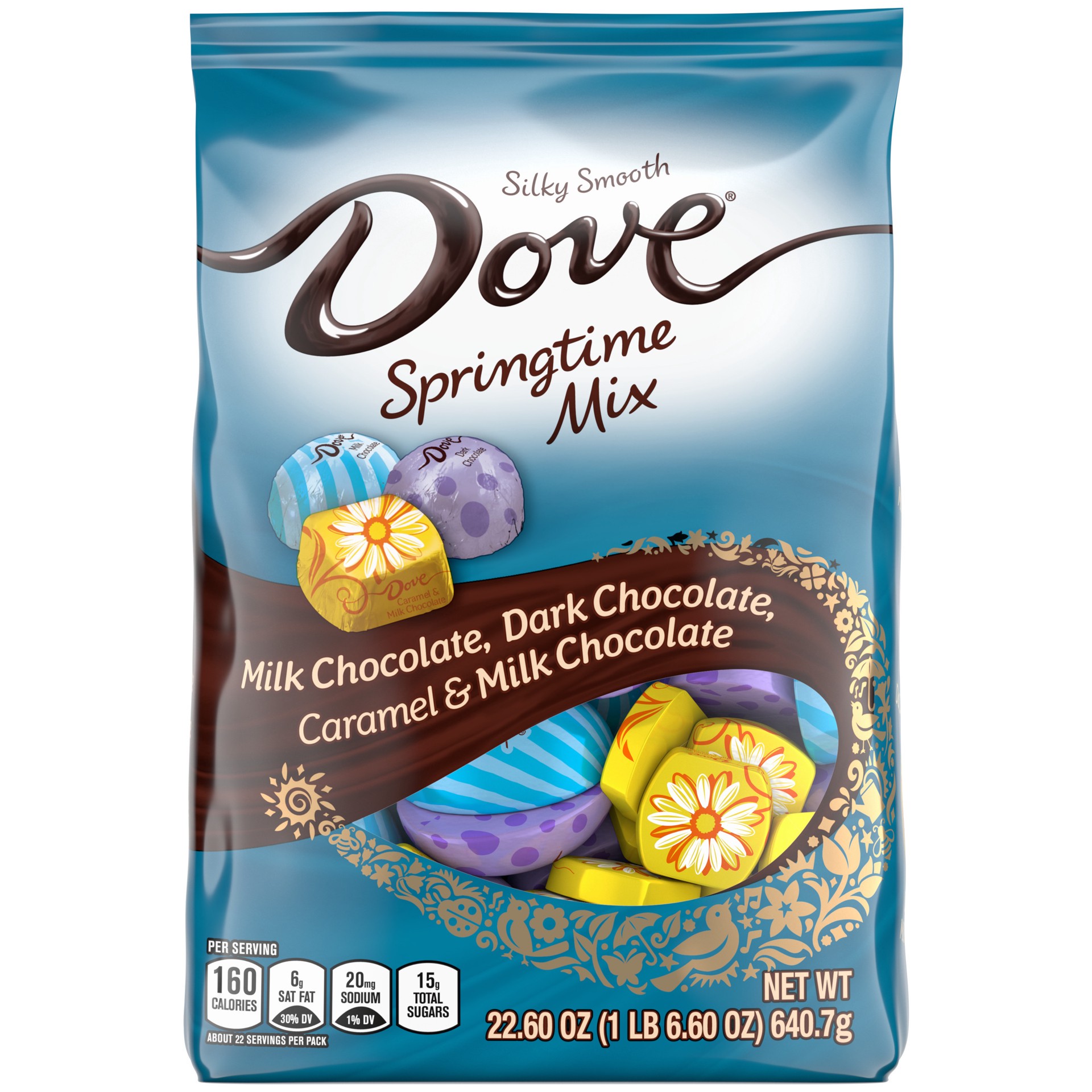 slide 1 of 8, DOVE Milk Chocolate, Dark Chocolate & Caramel and Milk Chocolate Candy Mix, 22.6 oz, 22.6 oz