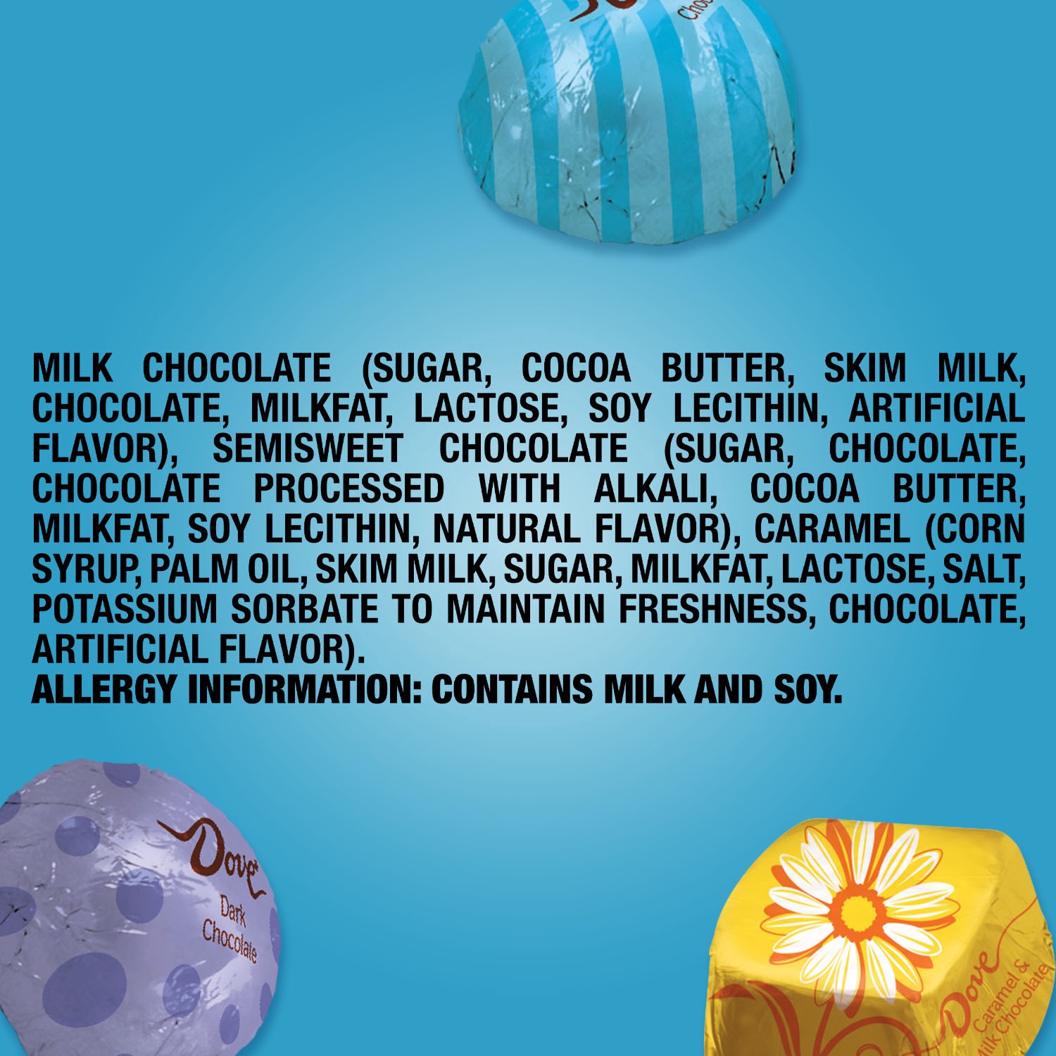 slide 7 of 8, DOVE Milk Chocolate, Dark Chocolate & Caramel and Milk Chocolate Candy Mix, 22.6 oz, 22.6 oz