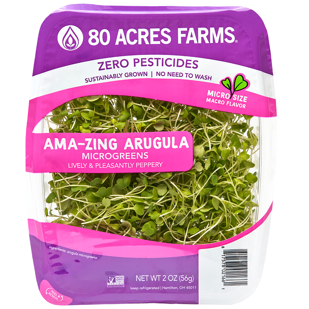 slide 2 of 2, 80 Acres Farms Ama-Zing Arugula Microgreens, 2 oz