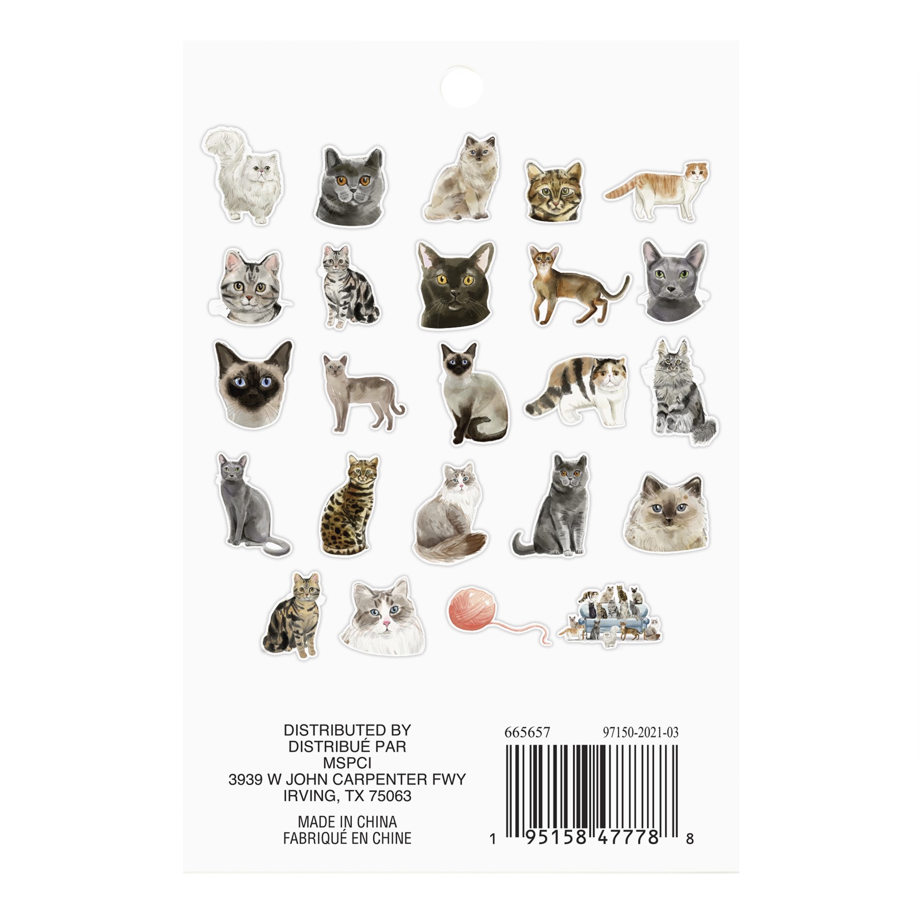 slide 2 of 5, Cats Die Cut Stickers By Recollections, 4 in x 5.98 in