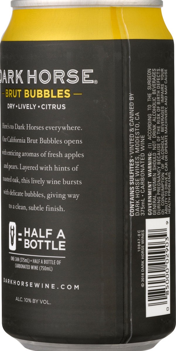 slide 2 of 9, Dark Horse Sparkling Brut Wine 375ml Can, 375 ml