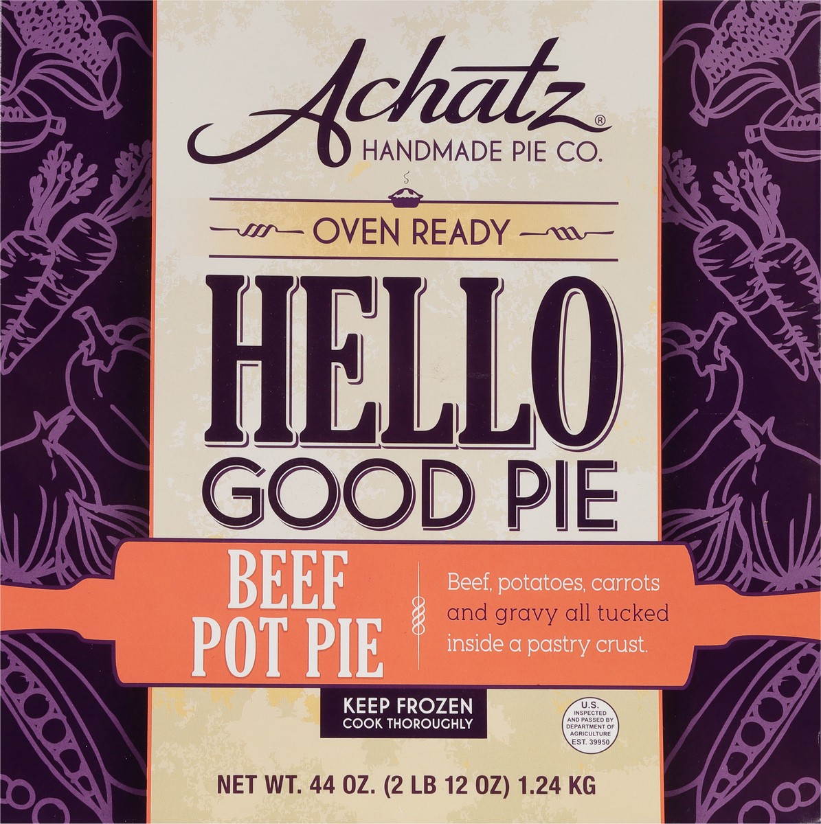 slide 3 of 11, Achatz Handmade Pie Co. Beef Pot Pie Hello Good Pie 44 oz, 44 oz
