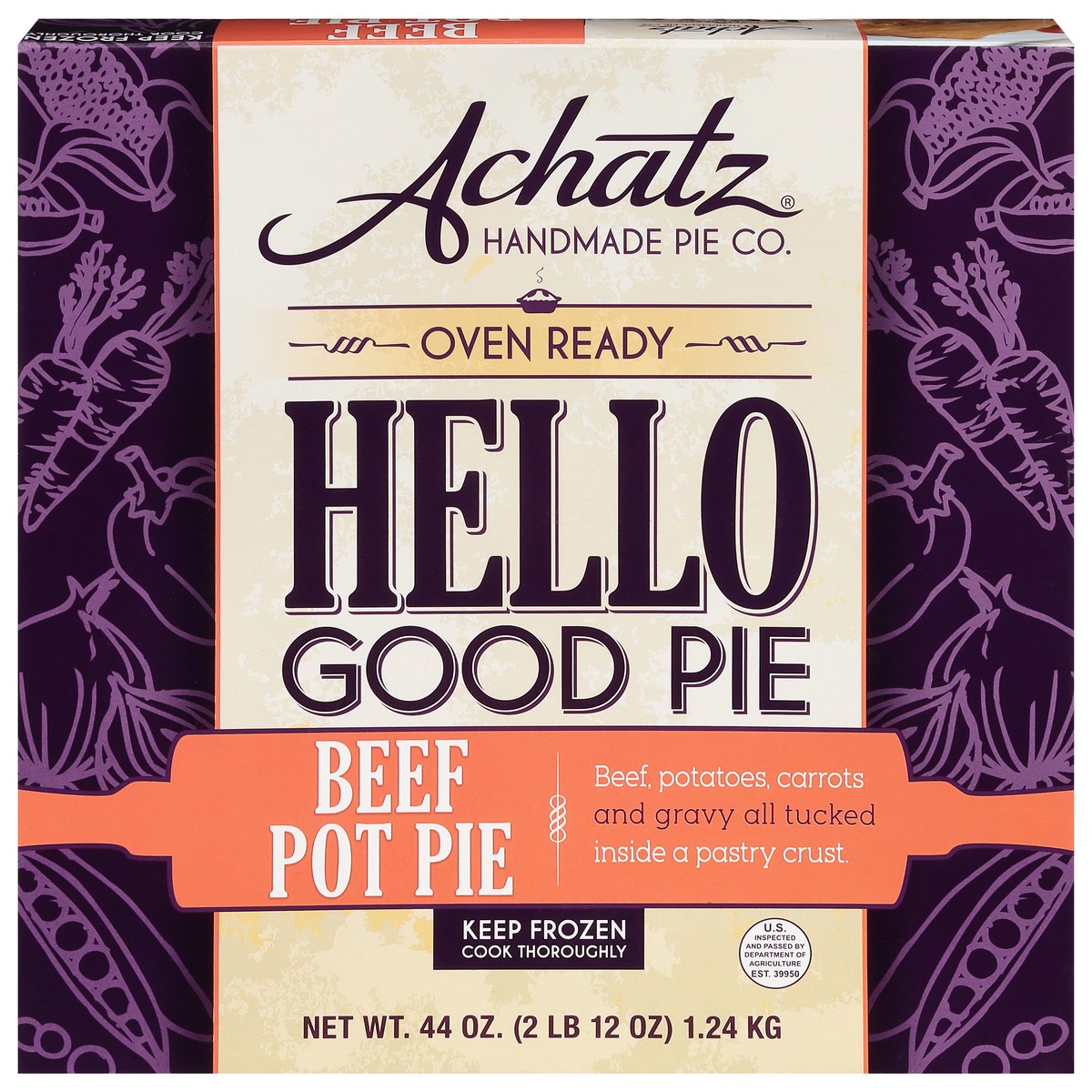 slide 10 of 11, Achatz Handmade Pie Co. Beef Pot Pie Hello Good Pie 44 oz, 44 oz
