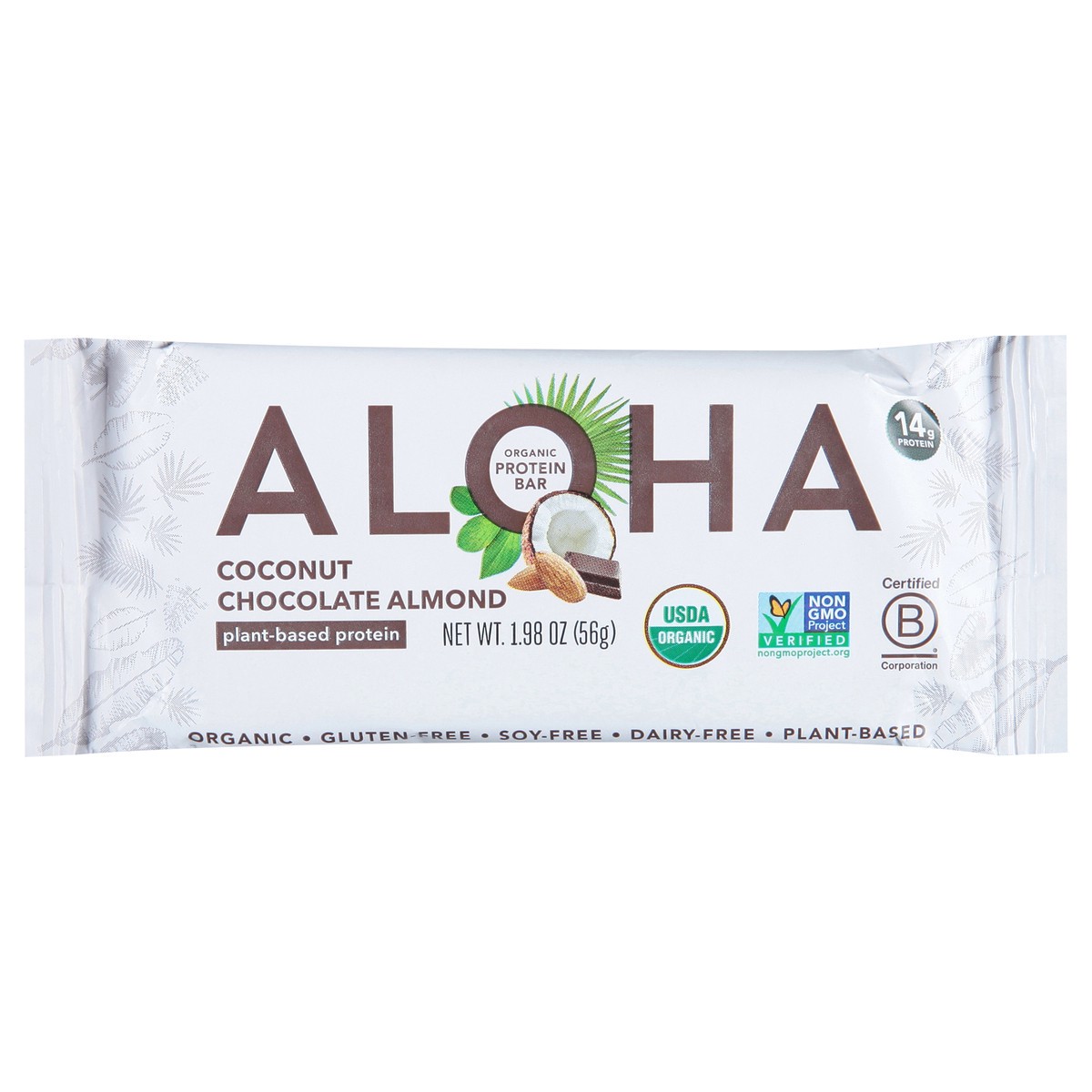 slide 11 of 13, Aloha Organic Coconut Chocolate Almond Plant Based Protein Bar, 1.98 oz