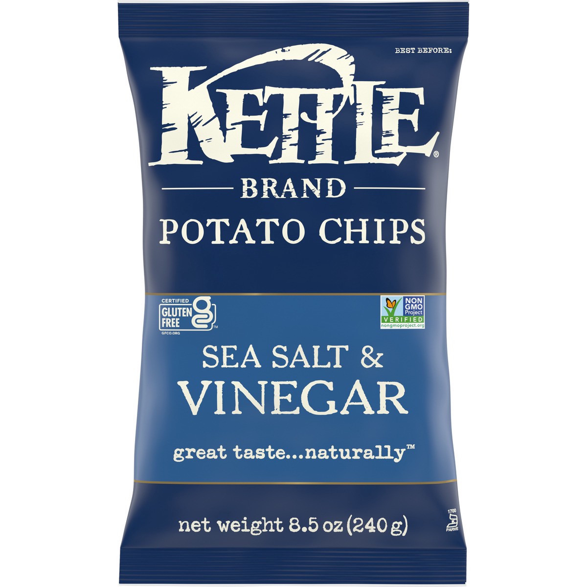 slide 1 of 5, Kettle Brand Potato Chips, Sea Salt and Vinegar Kettle Chips, 8.5 Oz, 8.5 oz