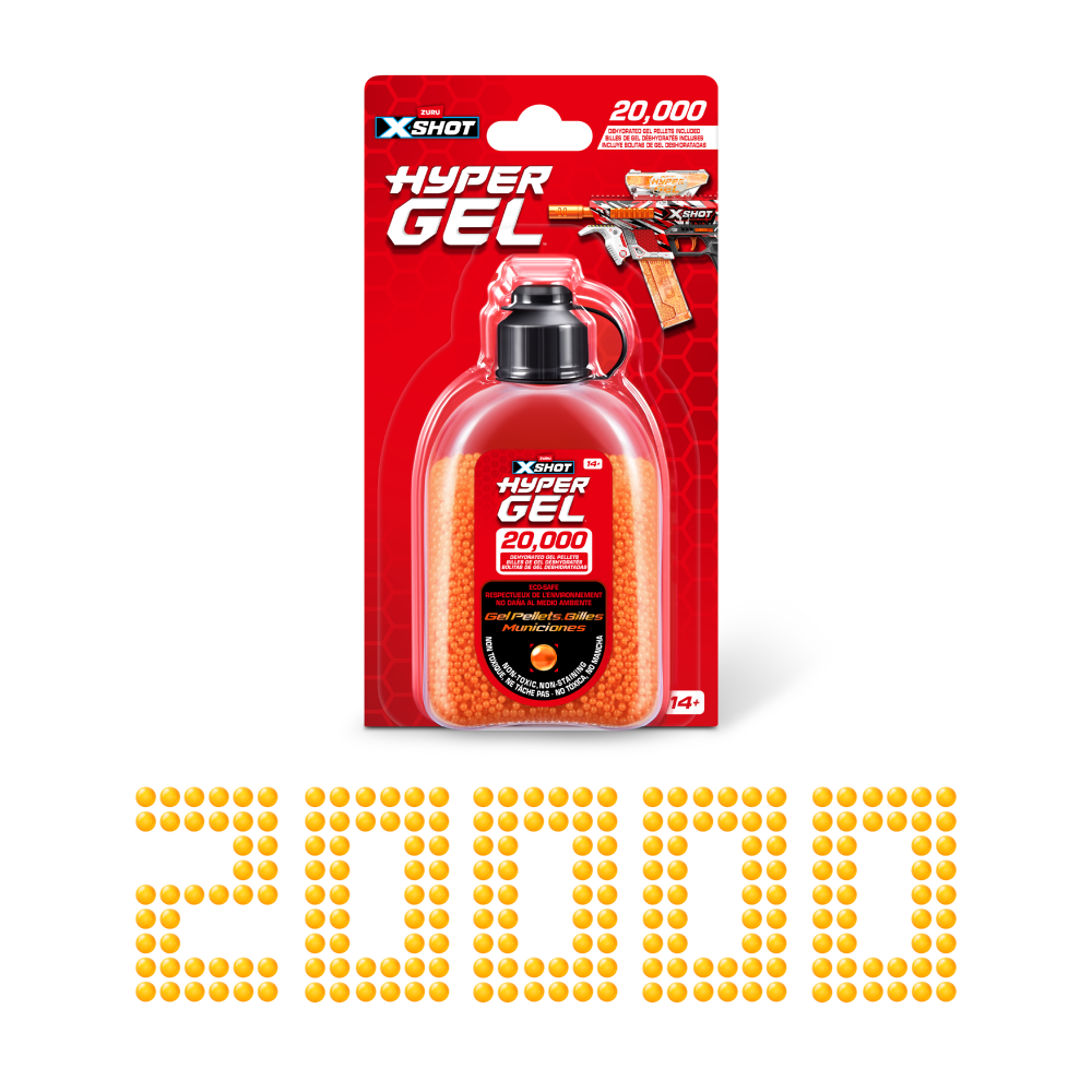 slide 3 of 3, Zuru X-Shot Hyper Gel Dehydrated Gel Pellets Refill, 20000 ct
