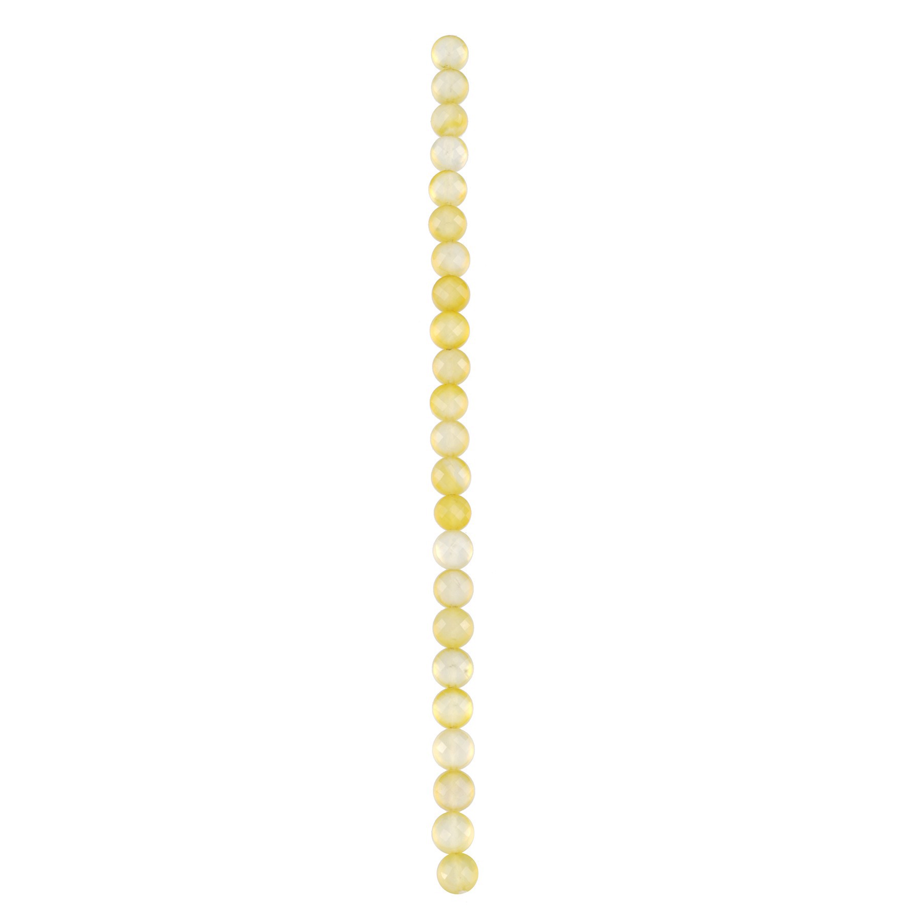 slide 3 of 3, Yellow Faceted Agate Coin Beads By Bead Landing, 8 mm