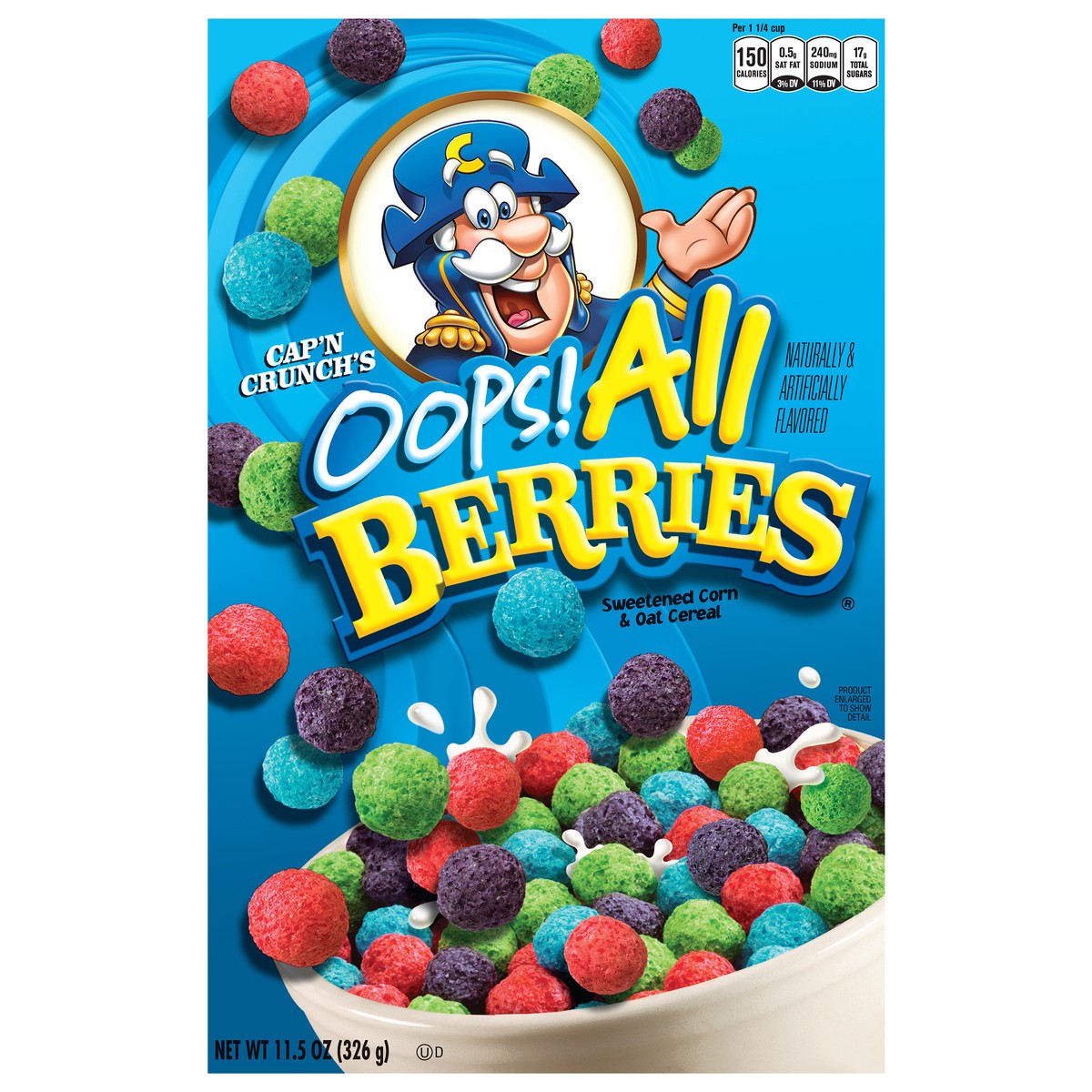 slide 6 of 8, Cap'N Crunch Oops! All Berry Oops All Berries Cereal, 11.5 oz