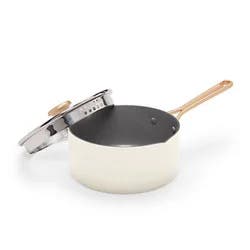 Kitchen & Table by H-E-B Non-Stick Saucepan - Cloud White