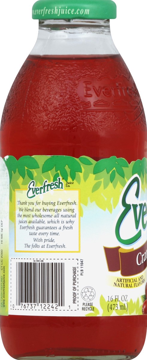 slide 4 of 4, Everfresh Cranberry Apple Glass Bottle - 16 fl oz, 16 fl oz