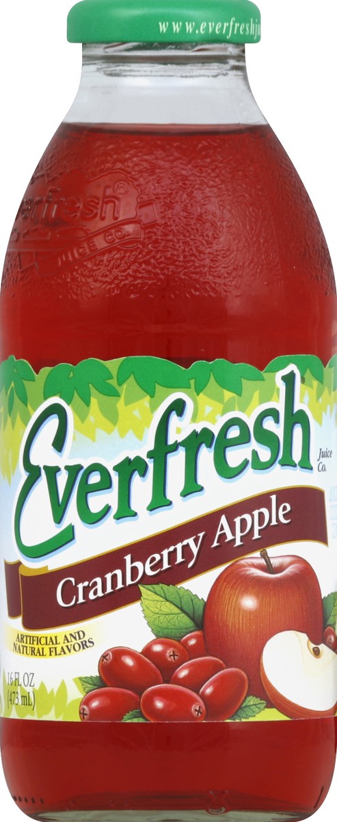 slide 3 of 4, Everfresh Cranberry Apple Glass Bottle - 16 fl oz, 16 fl oz