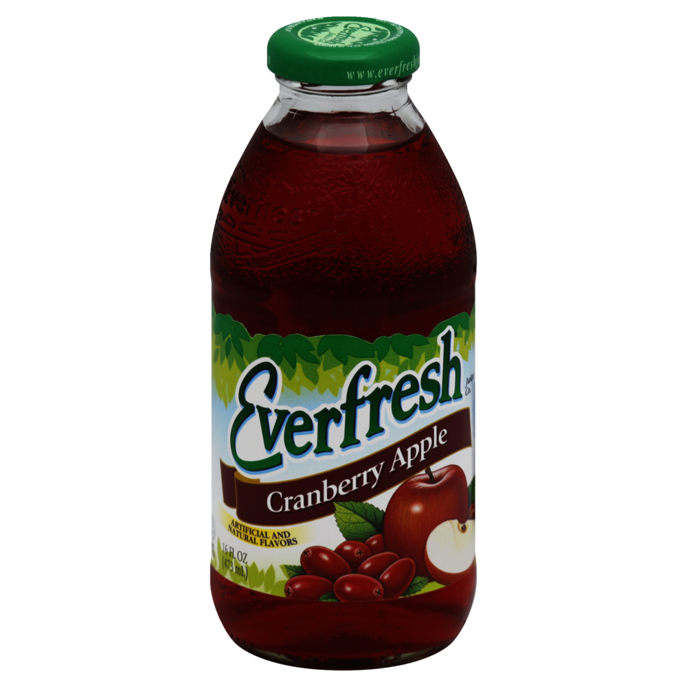 slide 1 of 4, Everfresh Cranberry Apple Glass Bottle - 16 fl oz, 16 fl oz