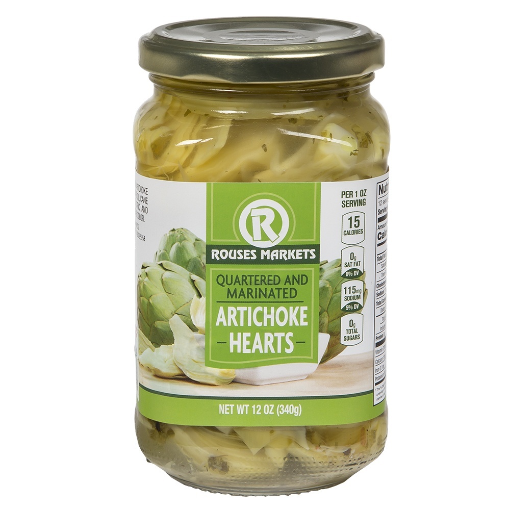 slide 1 of 1, Rouses Quartered Artichoke Hearts, 12 oz