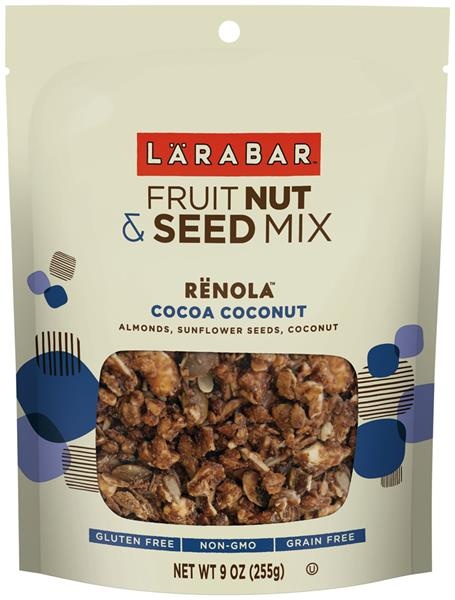 slide 1 of 1, LÄRABAR Renola Cocoa Coconut Fruit Nut & Seed Mix, 9 oz