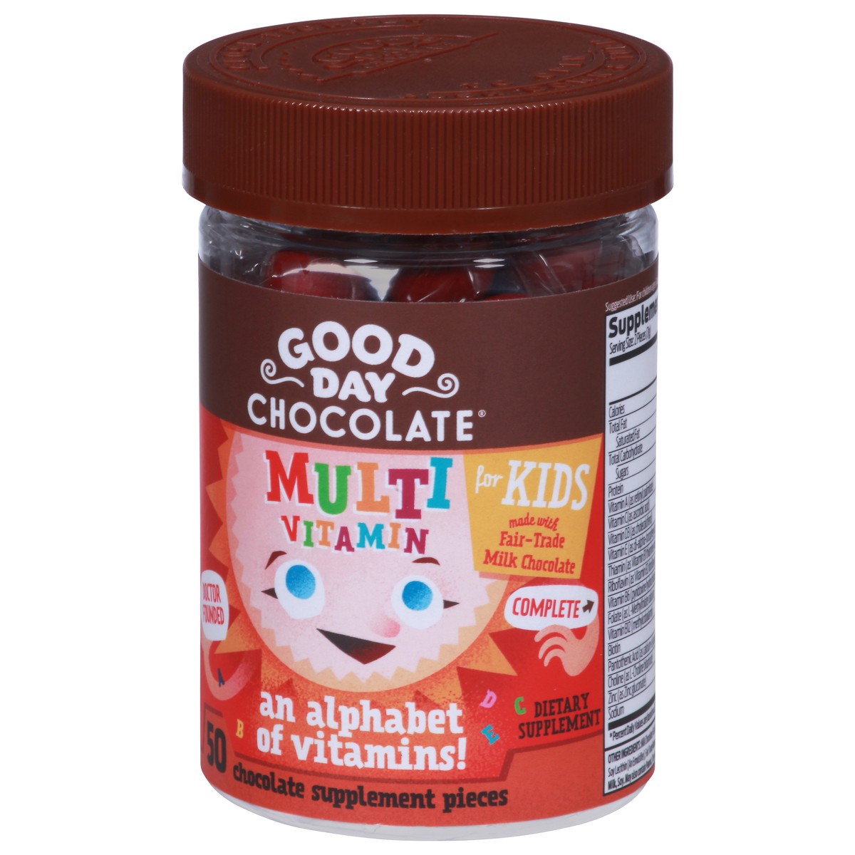 slide 7 of 9, Good Day Chocolate For Kids Multivitamin 50 Pieces, 50 ct