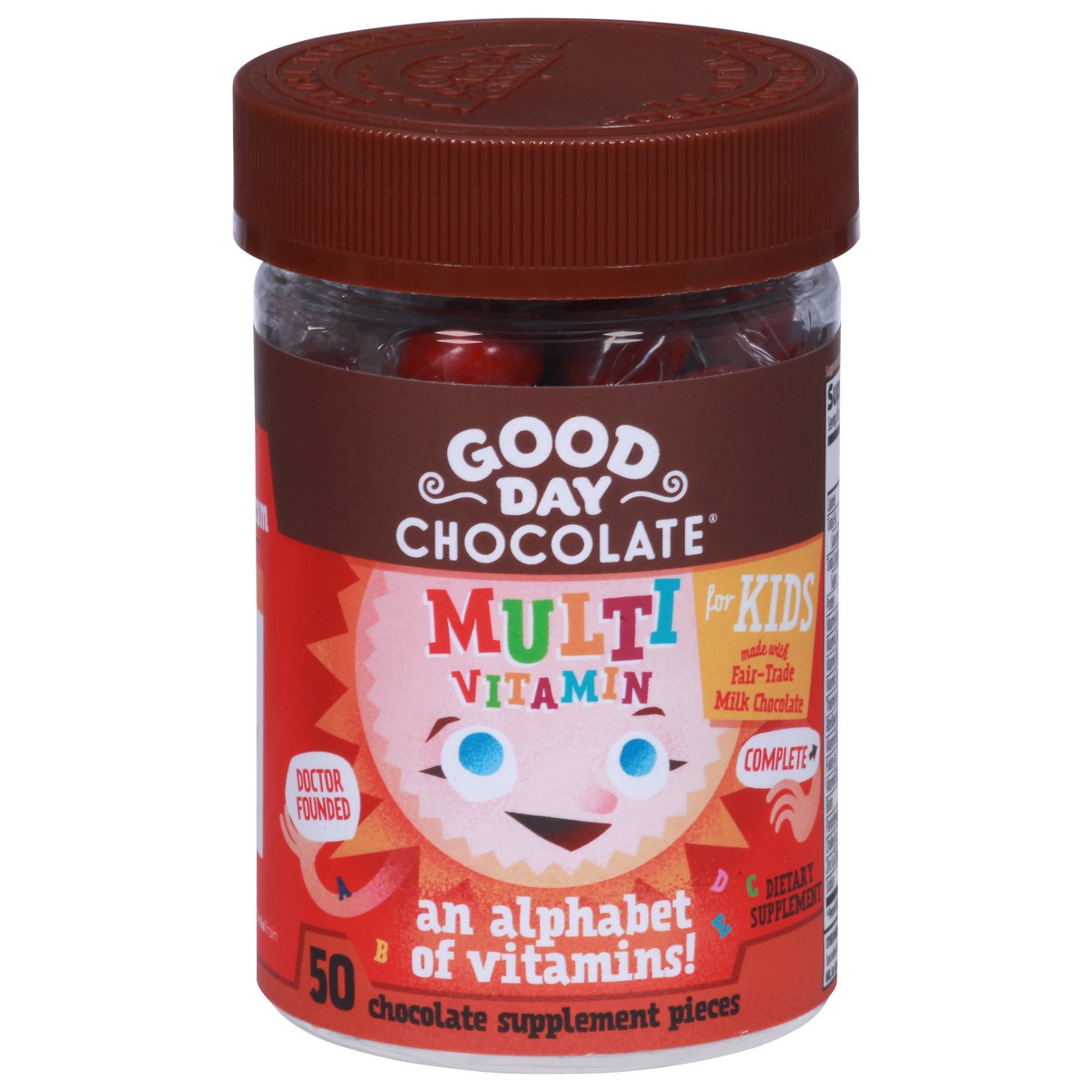 slide 1 of 9, Good Day Chocolate For Kids Multivitamin 50 Pieces, 50 ct