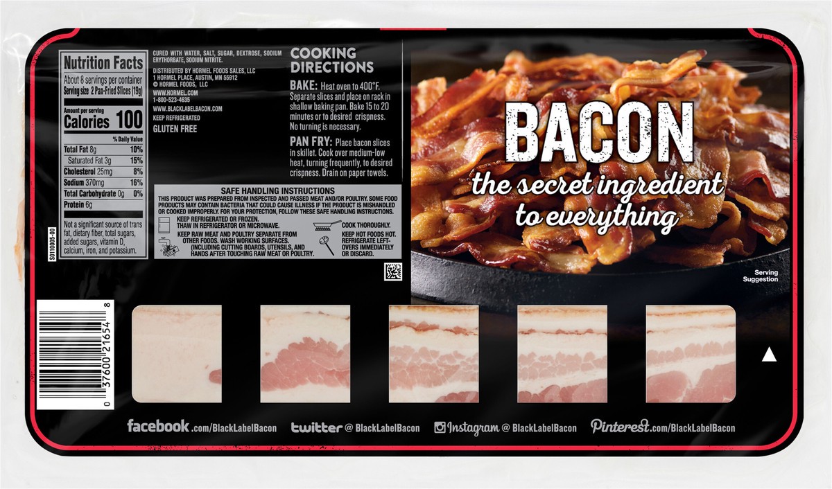 slide 3 of 3, HORMEL BLACK LABEL Bacon Original Gestation Crate Free 16 oz, 16 oz