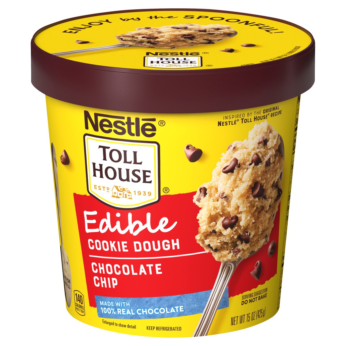 slide 1 of 7, Toll House Chocolate Chip Edible Cookie Dough, 15 oz