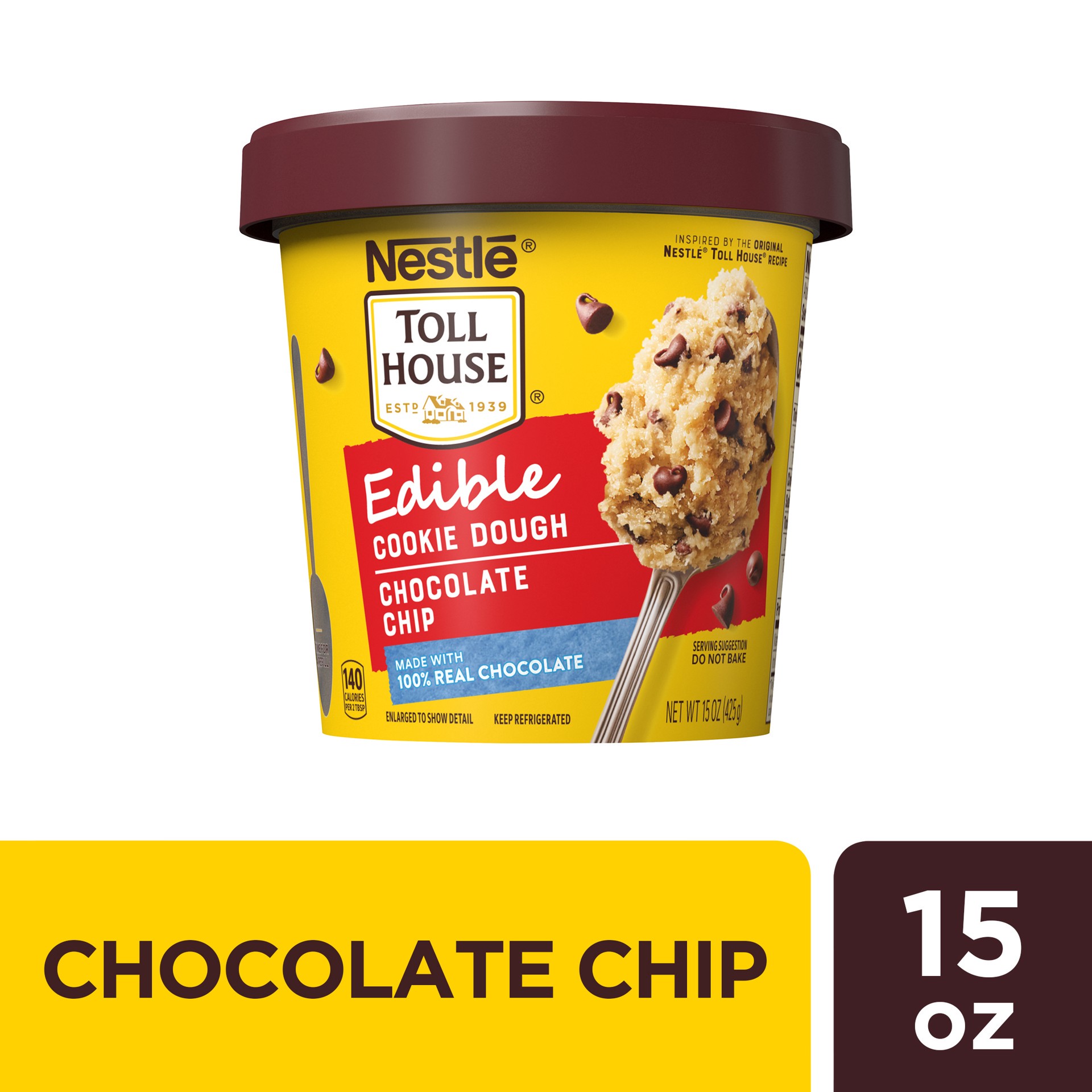 slide 1 of 7, Toll House Chocolate Chip Edible Cookie Dough, 15 oz