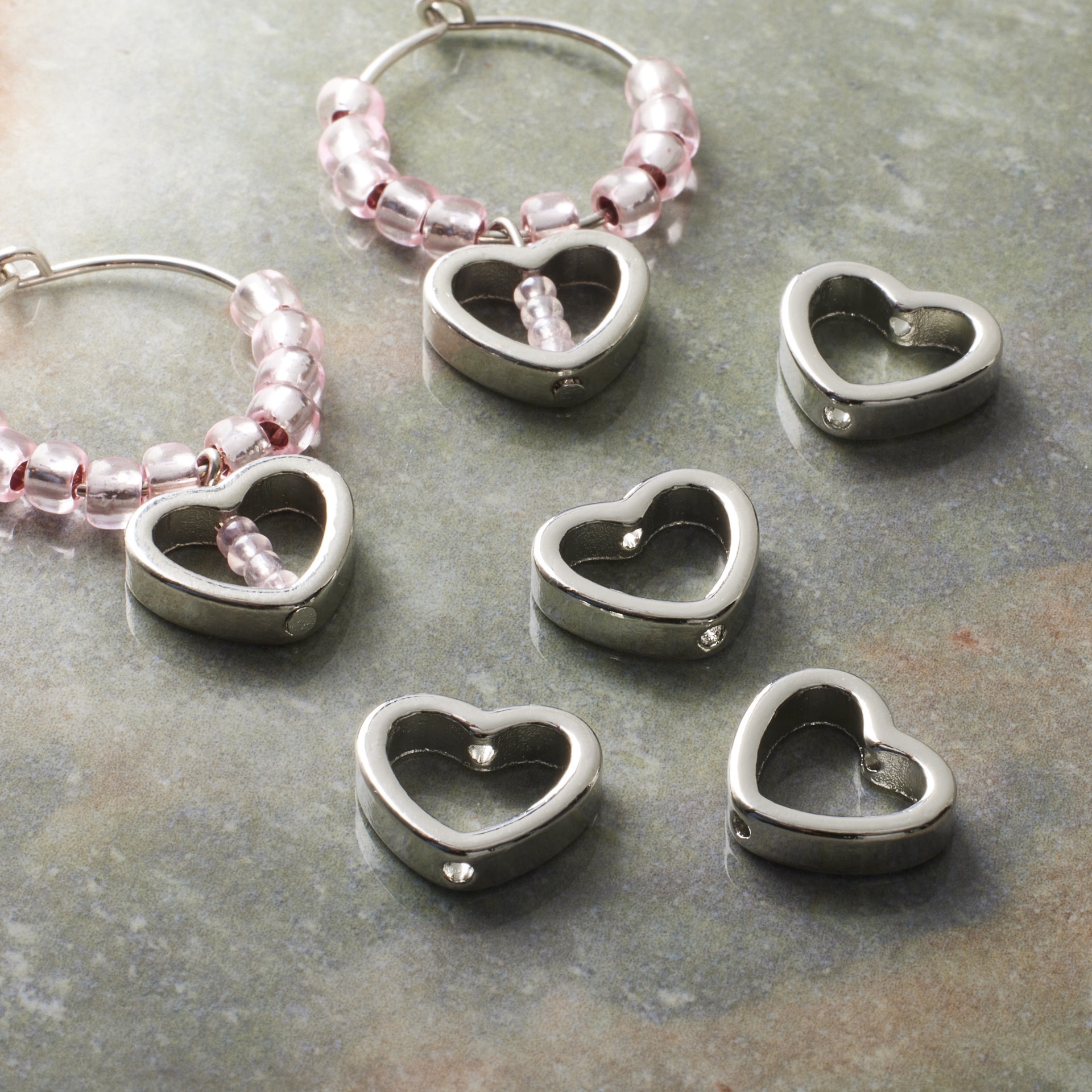 slide 3 of 3, Heart Bead Frames, 6ct. By Bead Landing, 6 ct