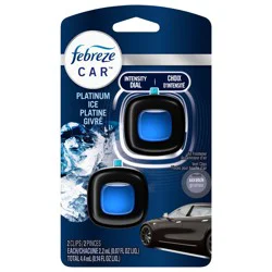Febreze Car Air Freshener, Odor-Fighting Automotive Vent Clip, Platinum Ice Scent, 2 Count
