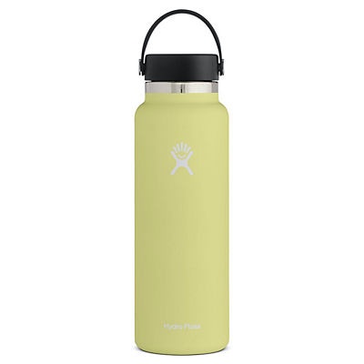 slide 1 of 1, Hydro Flask Wide Mouth Water Bottle with Flex Cap, Pineapple, 40 oz