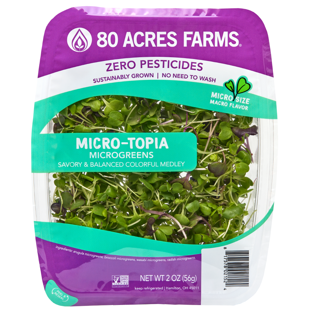 slide 1 of 1, 80 Acres Farms Micro-Topia Microgreens, 2 oz