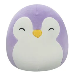 Squishmallows Penguin W/Closed Eyes Plush Toy - Purple/White