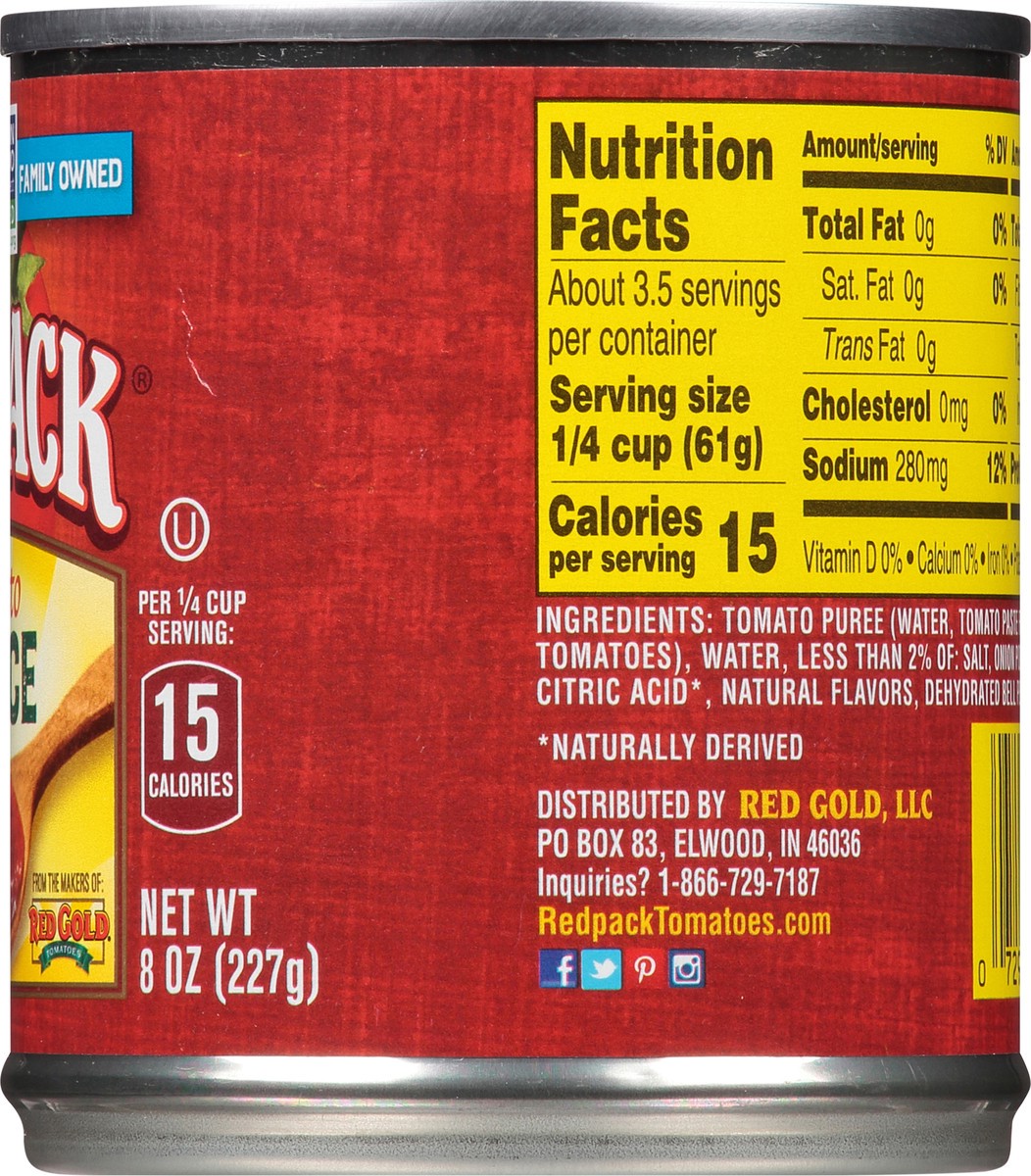 slide 8 of 12, Redpack Tomato Sauce, 8 oz