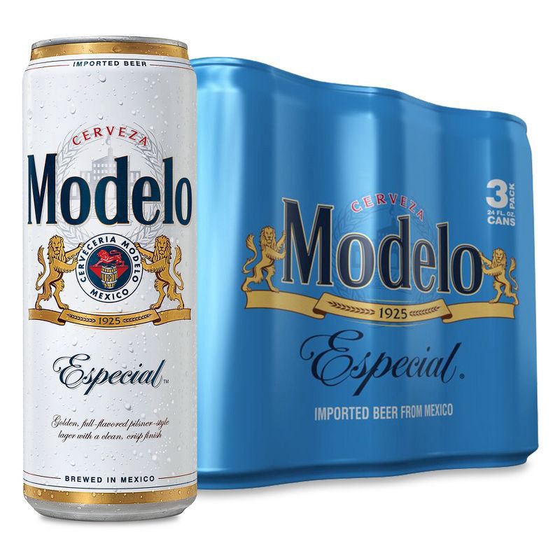 slide 1 of 11, Modelo Lager Beer - 3pk/24 fl oz Cans, 3 ct; 24 fl oz