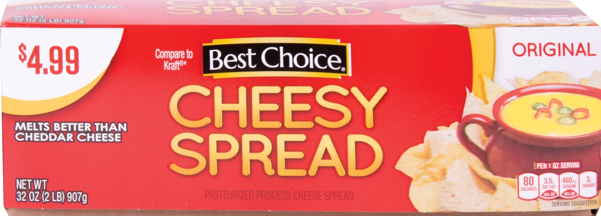 slide 1 of 1, Best Choice Original Cheesy Spread, 32 oz