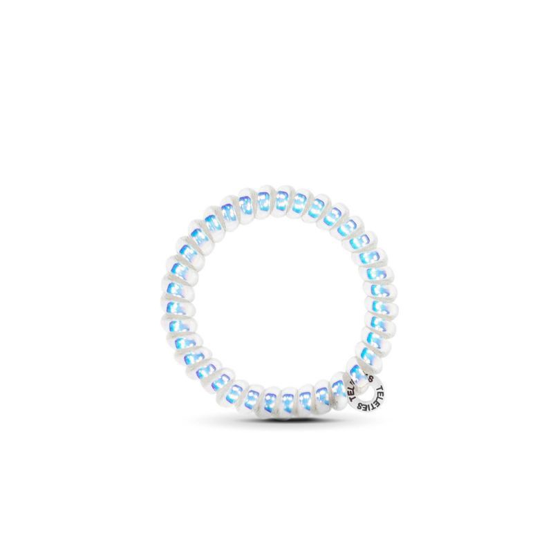 slide 4 of 5, TELETIES Peppermint Small Hair Ties - 3pc - Blue, 3 ct