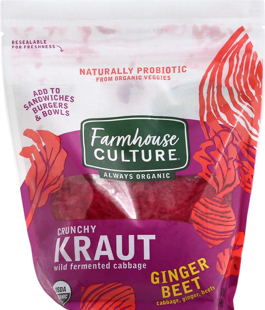 slide 13 of 13, Farmhouse Culture Crunchy Ginger Beet Kraut 16 oz, 16 oz