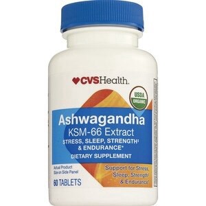 slide 1 of 1, CVS Health Ashwagandha Ksm-66 Extract, 60 Ct, 60 ct