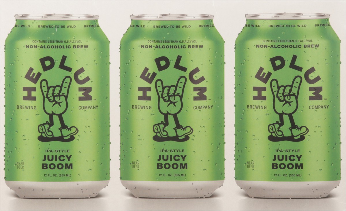 slide 8 of 13, Hedlum Brewing Company IPA-Style Juicy Boom Non-Alcoholic Brew 6 - 12 fl oz Cans, 72 oz