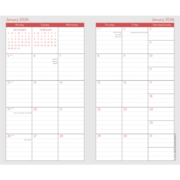 slide 5 of 5, 2025-2026 Graphique 2-Year Art And Design Monthly Pocket Planner, 4"" x 6"", Classic Charm, August To December, 2Y01626, 1 ct